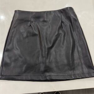 Black Leather Skirt